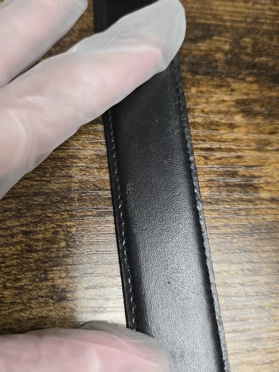 Dior Black Leather Men's Belt with Gold Buckle - Picture 9 of 16